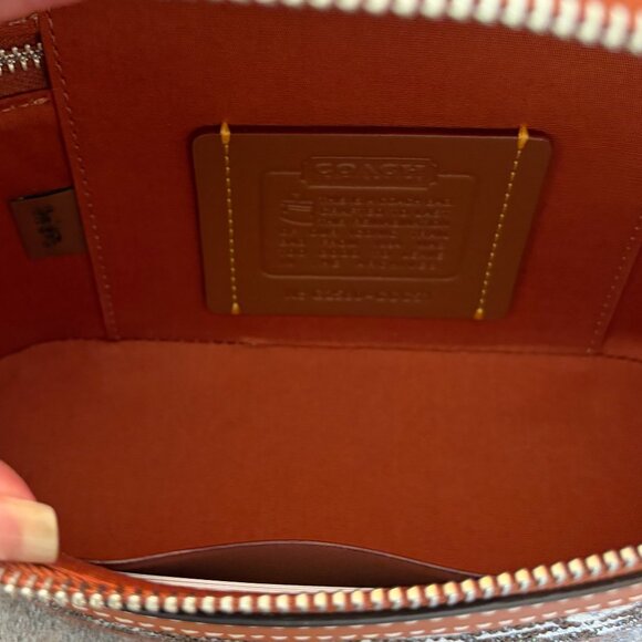 Coach Crystal Signature Jacquard Trail Bag (Burnished Amber) - Picture 11 of 16